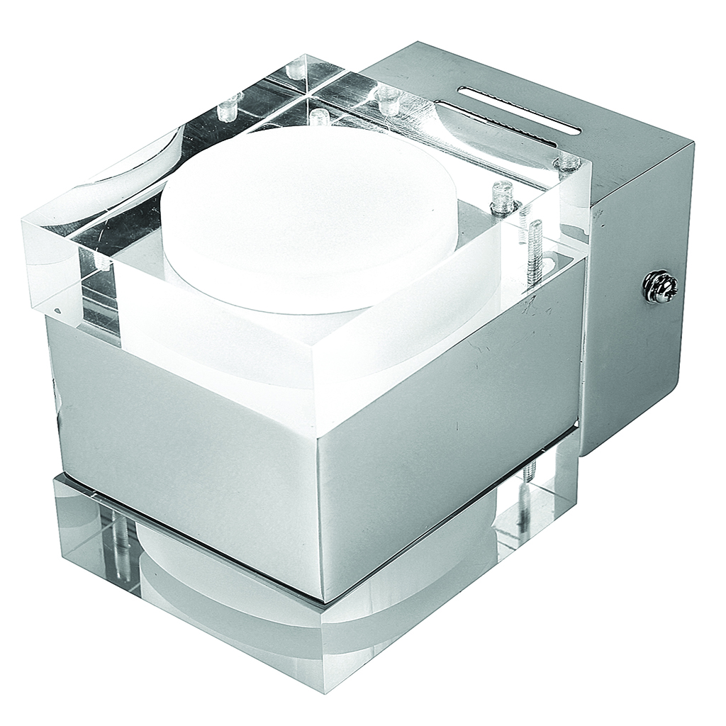 LUM INT MURO LED 6W 100-240V 30K CROM FONTANA TECNO