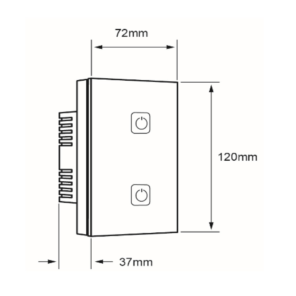 INTERRUPTOR TACTIL 2G WIFI  120-240V CREATOR II