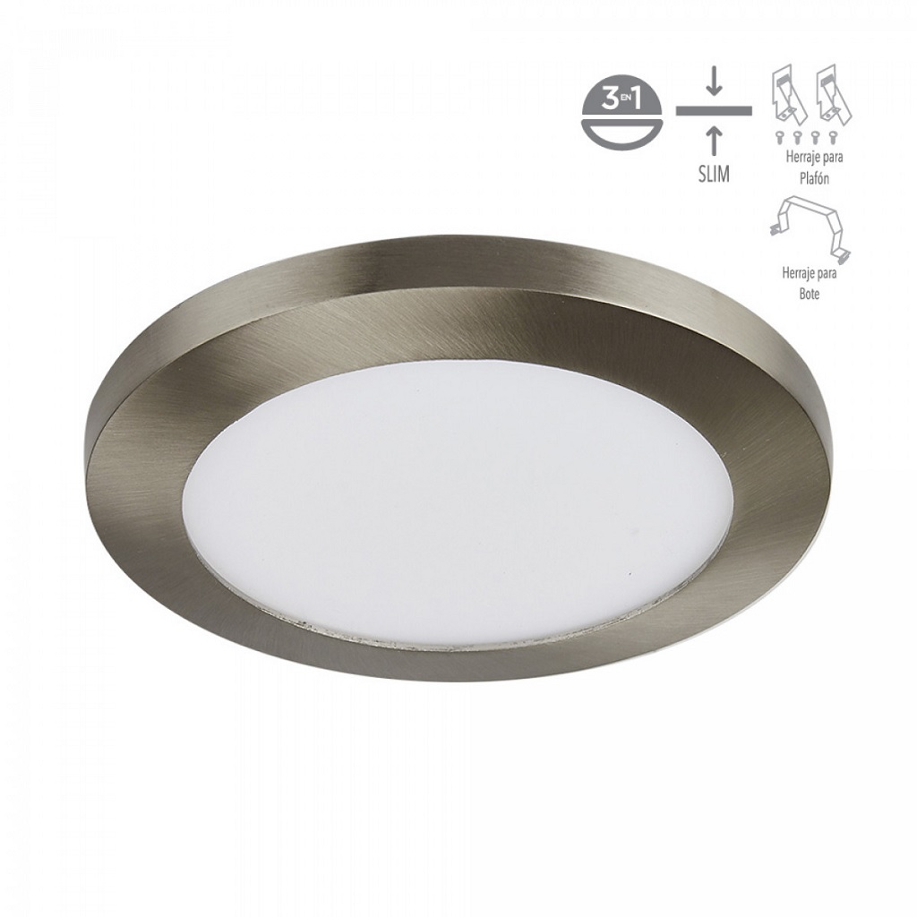 LUM INT/EMP LED 9W 127V 40K SATIN MUNICH TECNO