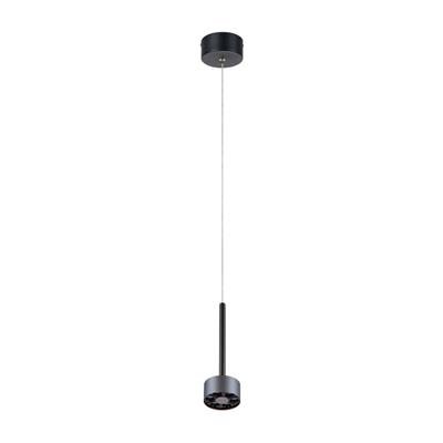 LUM SUSP INT LED 9W 100-277V 30K 490LM PANT CIRCU NEGRO/GRIS