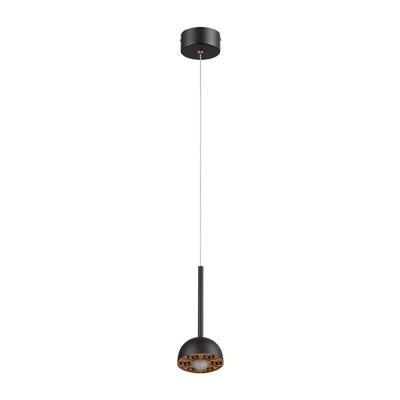 LUM SUSP INT LED 9W 100-277V 30K 500LM SEMIESFE NEGRO/DORADO