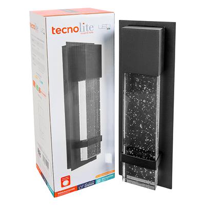 LUM SOB LED 10W 127V 30K IP44 NEGRO ANDROMEDA TECNOLITE