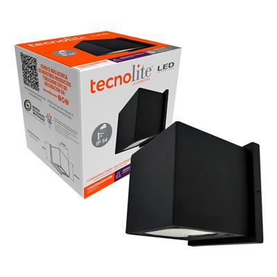 LUM INT SOB MURO LED 10W 100-240V 30K NEGRO KEENYA I