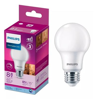 LAMP LED A19 E26 8.8W 120V 50K ATEN BULB PHILIPS