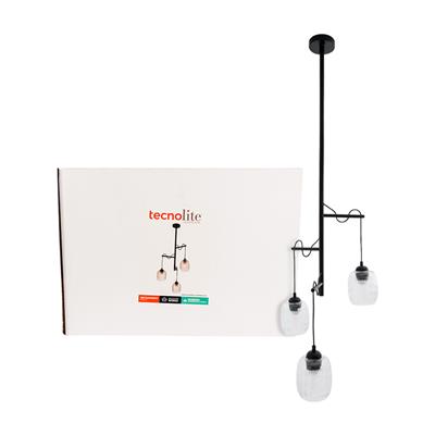 LUM INT SUSP TECHO E27X3 100-240V NGO S/LAMP FULU II TECNOLI