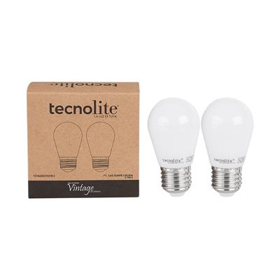 LAMP LED MINI S14 E27 1W 127V 27K BLISTER 2PZ TECNOLITE
