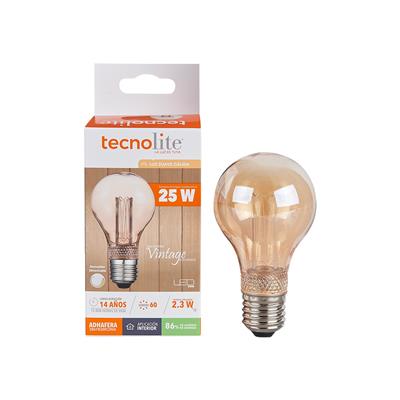 LAMP LED FILAMENTO A19 E27 2W 127V 20K ATEN AMBAR TECNOLITE