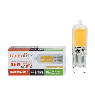 LAMP LED AMP G9 2W 127V 30K CRISTAL TECNOLITE
