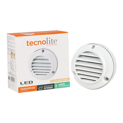 LUM EXT SOB MURO LED 2W 12V 30K NGO CASTELO TECNOLITE