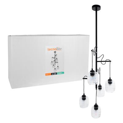LUM INT SUSP 5XE27 100-240V S/LAMPS NGO/CRIST FULU III