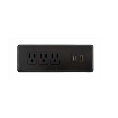 MULTIFUNCIONAL P/MESA 3X2P+T/USB/HDMI NEGRO ESTEVEZ