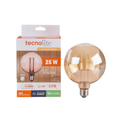 LAMP GLOBO LED FILAMENTO E27 3W 127V 20K ATEN AMBAR AHIL