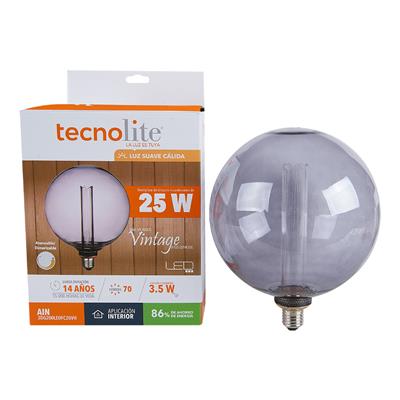 LAMP LED FILAMENTO GLOBO E27 3W 127V 20K ATEN HUMO TECNOLITE