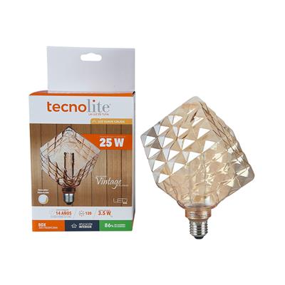 LAMP LED FILAMENTO S170 E27 3W 127V 20K ATEN AMBAR BOX