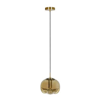LUM SUSP INT E27 60W 100-240V S/LAMP PANT CRISTAL AMBAR/DORA
