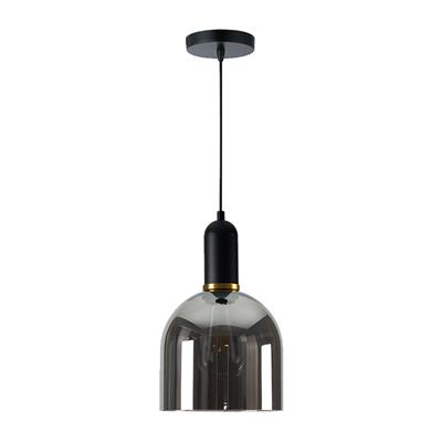 LUM SUSP INT E27 60W 100-240V S/LAMP NEGRO/HUMO IRENA II