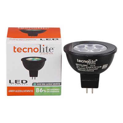 LAMP LED MR16 VGX5.3 6W 100-240 VERDE