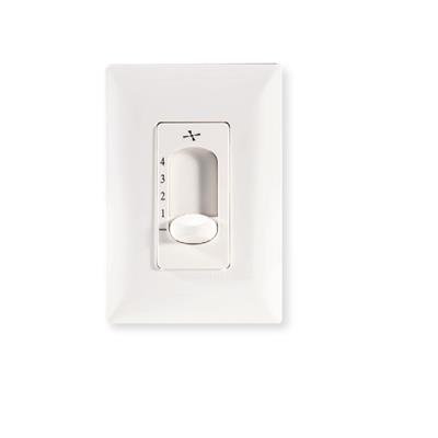 CONTROL DESLIZABLE 120V BLANCO P/VENTILADOR C/PLACA