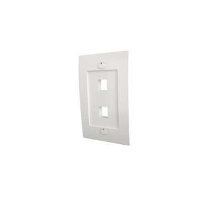 PLACA DE PARED PLUS 2 PUERTOS COLOR BLANCO