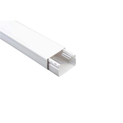 CANALETA DE PVC C/TAPA DE 12X20X2000MM S/DIVISION BCO