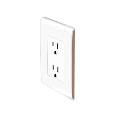 CONTACTO DUPLEX 2P+T 15A-127-250V BLANCO C/PLACA MOKA