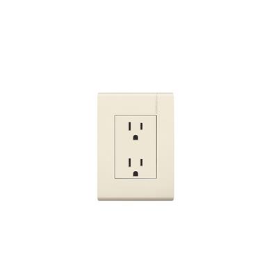 CONTACTO DUPLEX 2P+T 15A-127-250V C/PLACA MARFIL
