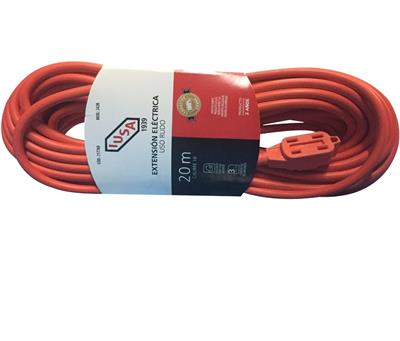 EXTENSION USO RUDO 2X16AWG 20M POLARIZADA NARANJA IUSA