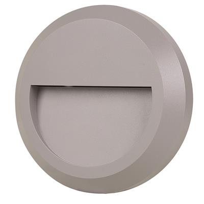 LUM EXT/ARB MURO LED 1W 100-127V 40K GRIS ASHAN II TECNO