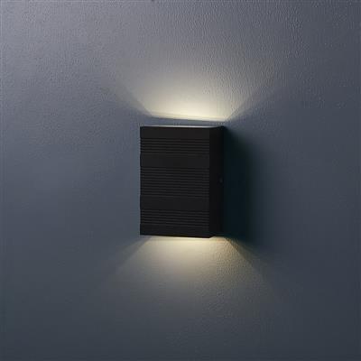 LUM EXT MURO LED 6W 100-240V 40K NEG RAWENNA TECNO