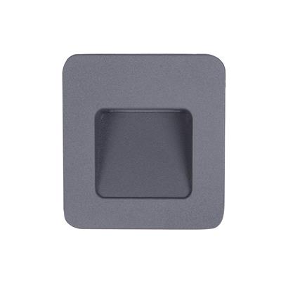 LUM EXT/EMP MURO LED 2W 100-127V 30K GRIS BHARANI TECNO