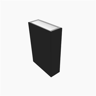LUM SOBREPONER MURO LED 4W 100-240V 30K NEGRO IP65 S