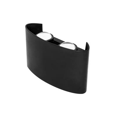 LUM SOBREPONER MURO LED 4W 100-240V 30K NEGRO IP65 S