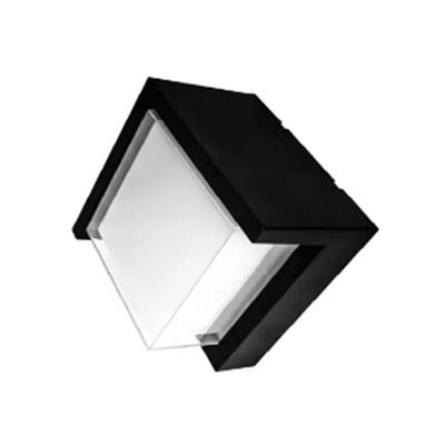 LUM SOBREPONER MURO CUADRADO LED 7W 100-240V 30K NEG