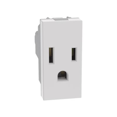 TOMACORRIENTE 2P+T 15A-127V 1MOD BLANCO
