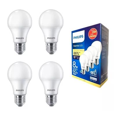 LAMP LED A60 E27 8W(60W) 120V 65K ESSENTIAL 4 PZ PHILIPS