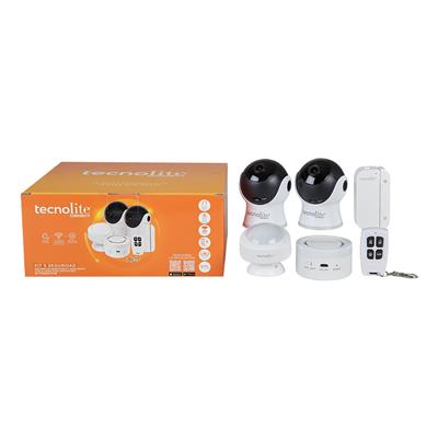 KIT 2 CAMARAS SIRENA SENS PV SENS MOV CONTROL