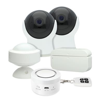 KIT 2 CAMARAS SIRENA SENS PV SENS MOV CONTROL