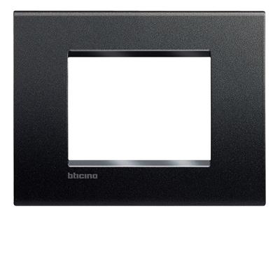 PLACA RECTANGULAR COLOR NEGRO ANTRACITA 3 MÓD.