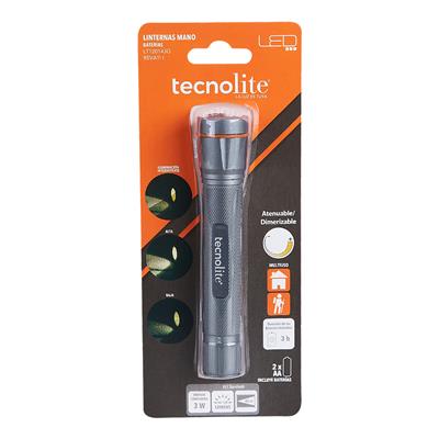 LINTERNA DE MANO INTEGRADO LED 3 W GRIS
