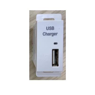 CARGADOR USB 1 PUERTO 1/3 BCO E 110-250VCA S 2.1A SYK