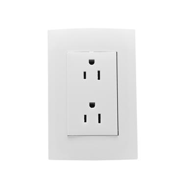 M. ULTRA TOMA DUPLEX POLARIZADA CON PLACA BLANCA