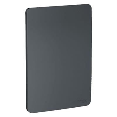 PLACA CIEGA PLASTICO 4X2 STELLAR BLACK