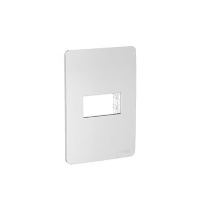 PLACA 1 MOD PLASTICO 4X2 GAMMA SILVER