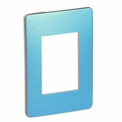 PLACA 3M ALUMINIO AZUL C/CHASIS TERMOPLASTICO ABS-UV