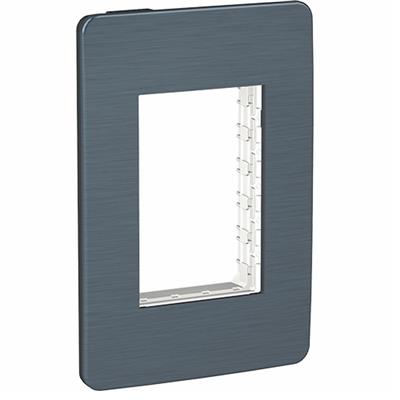 PLACA 3M ALUMINIO NEGRO C/CHASIS TERMOPLASTICO ABS-UV