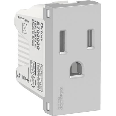 CONTACTO 2P +T 15A-250V ALUMINIO C/1M