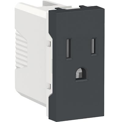 CONTACTO AMERICANO 2P+T 15A-250V GRAFITO