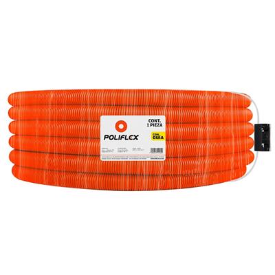 POLIFLEX NARANJA C/GUIA DE 1PG ROLLO 50M