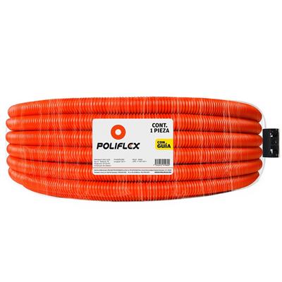 POLIFLEX NARANJA C/GUIA DE 3/4PG ROLLO 50M