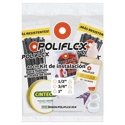 POLIFLEX TRICAPA ROJO RESIDENCIAL ENT C/GUIA 1" ROLLO 50MT